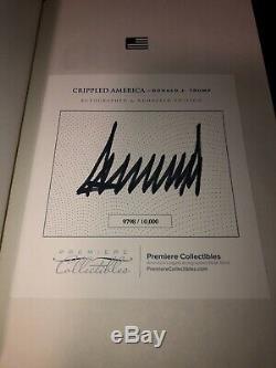 Signed PRESIDENT DONALD TRUMP CRIPPLED AMERICA BOOK AUTOGRAPH 9798 COA Signature