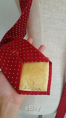 Signed President Donald Trump Signiture Collection Silk Tie Red Tie Autographed