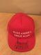Signed Red Donald Trump Hat