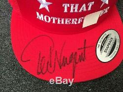 TED NUGENT signed autographed Re-elect that Mother F hat President Donald Trump