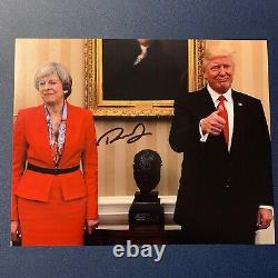 THERESA MAY HAND SIGNED AUTOGRAPHED 8x10 PHOTO BRITISH PRIME MINISTER TRUMP COA