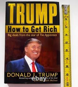 TRUMP SIGNED COPY OF HIS 2004 BOOK HOW TO GET RICH POTUS45 mikesartifacts