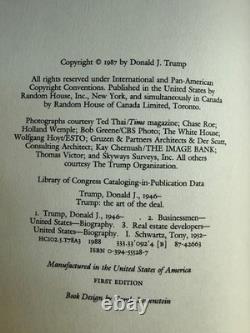 TRUMP The ART OF THE DEAL 1st FIRST EDITION + Trump's America SIGNED by Gingrich