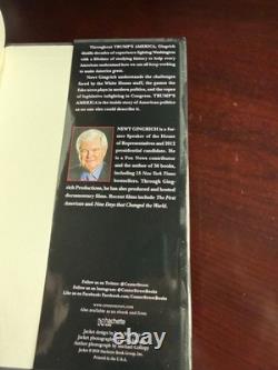 TRUMP The ART OF THE DEAL 1st FIRST EDITION + Trump's America SIGNED by Gingrich