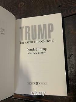 The Art of the Comeback by President DONALD J. TRUMP SIGNED FIRST EDITION 1997