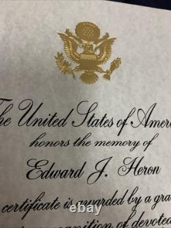 The United States Of America Honors The Memory Signed Letter Donald Trump