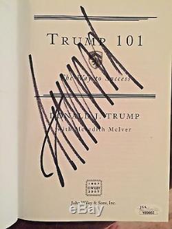 Trump 101 SIGNED autograph book by DONALD TRUMP JSA President
