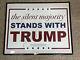 Trump 2015 Signed Silent Majority Campaign Sign Autographed