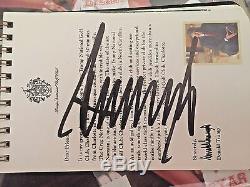 Trump National yardage book Autograph Signed By Donald Trump JSA