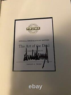 Trump Signed Art of the Deal Book (2016 Election Edition)