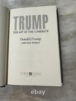 Trump The Art Of The Comeback By Donald J. Trump SIGNED & Inscribed 1st Edition