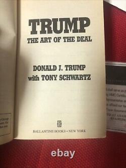 Trump The Art Of The Deal Book Signed On Cover Genuine COA Finance Advice