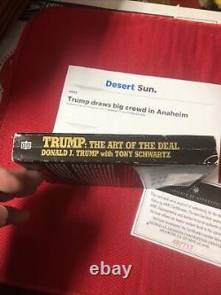 Trump The Art Of The Deal Book Signed On Cover Genuine COA Finance Advice