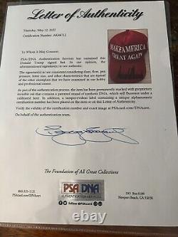 Trump's COMBO hand signed Hat and Hand signed Baseball! Both PSA DNA