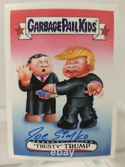Trusty Trump Garbage Pail Kids Inaug-Hurl Ceremony Card 1b Signed By Simko