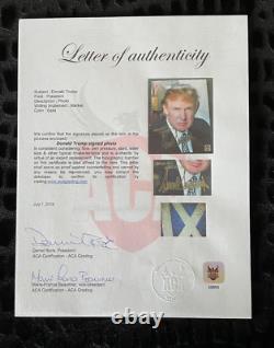 U. S. President DONALD TRUMP Signed photo ACA (LOA)