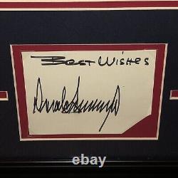 USA President Donald Trump Signed Framed Cut Display JSA LOA #45