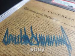 Unique President Donald Trump Declaration of Independence PSA Autograph Signed