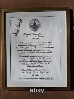 Very Rare Donald Trump Signed Invitation Copy & Inauguration Day Hat Beanie