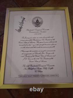 Very Rare Donald Trump Signed Invitation Copy & Inauguration Day Hat Beanie