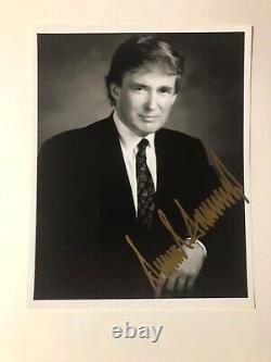 Vintage Donald Trump Signed 8x10 GOLD Autographed 1980's Portrait Photo