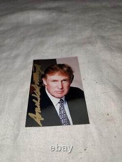 Vintage Donald Trump Signed Small 2x3 Inch Picture Autographed Photo