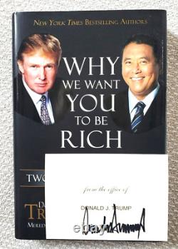 Why We Want You To Be Rich SIGNED by Donald Trump withCard- 1st Edition