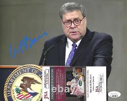 William Bill Barr Signed 8x10 Photo with JSA COA Donald Trump Attorney General 2