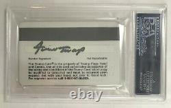 Willie Mays Signed Donald Trump Plaza Casino Card Auto PSA DNA