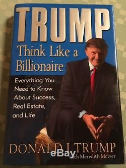 Wow AUTHENTIC & SIGNED Autographed President DONALD TRUMP THINK LIKE BILLIONAIRE