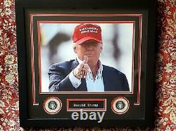 Xlarge President Donald Trump Signed Autographed Photo Professional Frame Coa