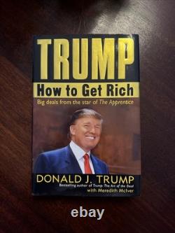 2004 Comment Devenir Riche 1ère Édition Couverture Rigide Signée (à l'Intérieur) Par Donald Trump 2004 Comment Devenir Riche 1ère Édition Couverture Rigide Signée (à l'Intérieur) Par Donald Trump