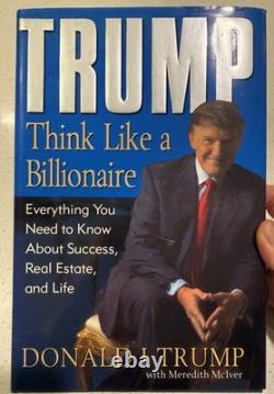 2004 Donald J Trump Pensez Comme Un Milliardaire Livre Signé Authentique