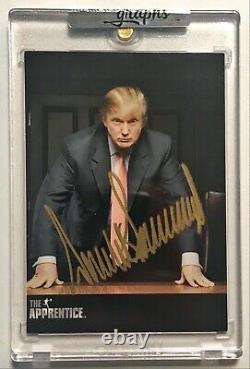 2005 Comic Images The Apprentice Donald Trump Auto Signed Trading Card # 1 Dg Coa