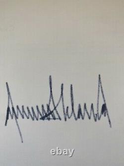 2018 Le Président Donald Trump A Signé Une Lettre Officielle De La Maison Blanche, Extrêmement Rare