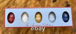 2026 ŒUF DE PÂQUES DE LA MAISON-BLANCHE LOT DE 5 Trump Melania SIGNÉ OFFICIEL 250e ANNIVERSAIRE