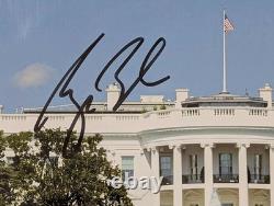 3 Présidents George HW Bush, George W Bush, Photo de la Maison Blanche signée par Donald Trump