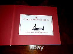 #45 Le Président Donald J Trump A Autographié Le Livre Notre Voyage Ensemble Lettre De Preuve