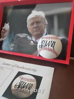 45e Donald J. Trump Jsa Signé Baseball James Spence Loa Psa Adn Beckett