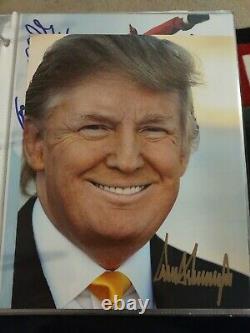 45e Président Donald Trump A Signé L'encre D'or 8x10