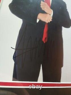 45e Président Donald Trump Hand Signed / Autographe Photo Framed Avec Coa