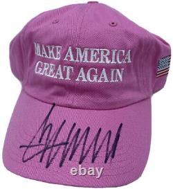 45e Président Donald Trump Signé Autographié Rendre L'amérique Grande À Nouveau Chapeau Jsa