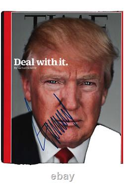 45e président des États-Unis Donald Trump a signé photo couleur 11x14 avec certificat d'authenticité de la PAAS