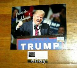 45ème Président Donald Trump 8x10 Signé Autographe Photo Withcoa Authentics