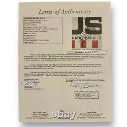 AFFICHE SIGNÉE PAR DONALD TRUMP JSA COA 47e PRÉSIDENT ENCADRÉE 2024 MAGA