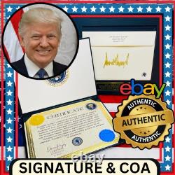 AUTENTIQUE Autographe de Donald Trump Inauguration 2017