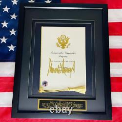 AUTENTIQUE Autographe de Donald Trump Inauguration Photo Signée COA