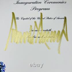 AUTENTIQUE Autographe de Donald Trump Inauguration Photo Signée COA