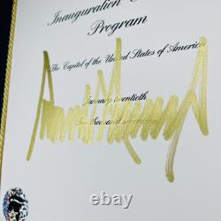 AUTENTIQUE Autographe de Donald Trump Inauguration Photo Signée COA