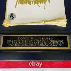 AUTENTIQUE Autographe de Donald Trump Inauguration Photo Signée COA